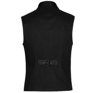 PUNK RAVE Gilet ‘Gothic Noble Jacquard’ Noir acheter en ligne 30