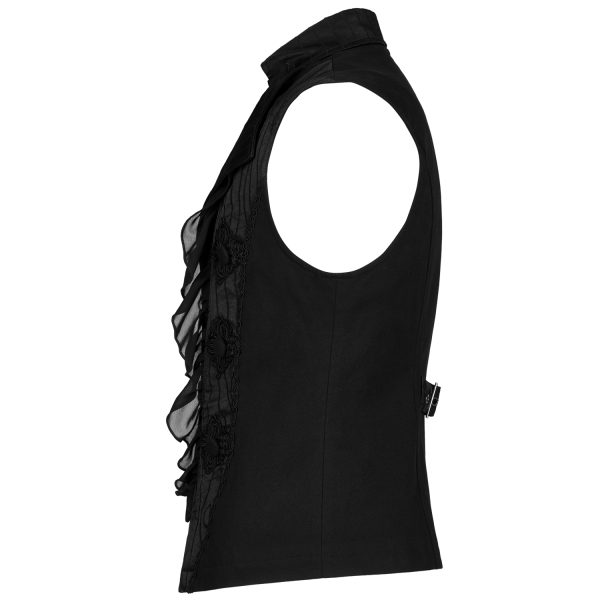 PUNK RAVE Gilet ‘Gothic Noble Jacquard’ Noir acheter en ligne 10