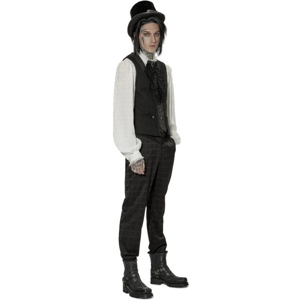 PUNK RAVE Gilet ‘Gothic Patchwork’ Noir achetez pas cher 4