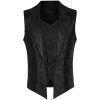 PUNK RAVE Gilet Gothique à Revers ‘Saphrax’ Noir fashioniable 46