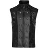 PUNK RAVE Gilet Gothique ‘Arius’ Noir Nouvelle tendance 46