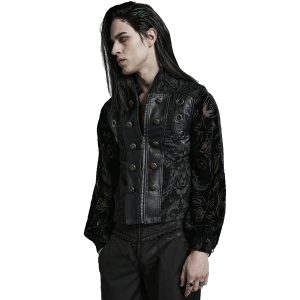 PUNK RAVE Gilet Gothique ‘Arius’ Noir Nouvelle tendance 22