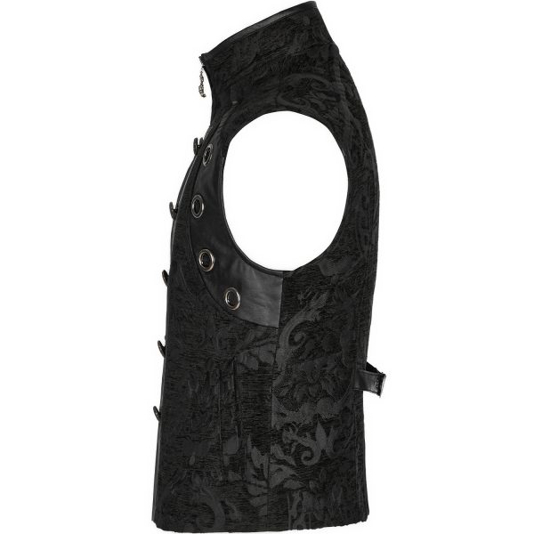 PUNK RAVE Gilet Gothique ‘Arius’ Noir Nouvelle tendance 11