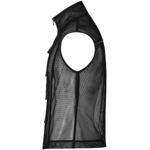 PUNK RAVE Gilet Gothique ‘MeshMachine’ Noir Dernières Nouveautés 25