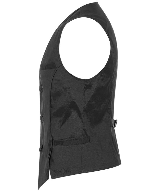 PUNK RAVE Gilet Gothique ‘NightDreamer’ Noir livraison la plus rapide 9