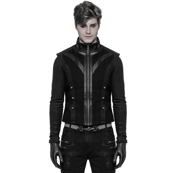 guranteed de qualité PUNK RAVE Gilet Gothique ‘Panzer’ Noir 3