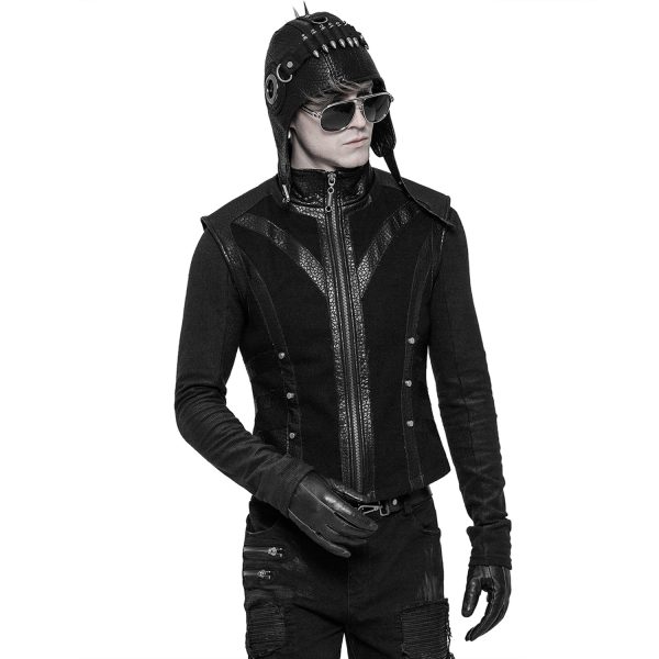 guranteed de qualité PUNK RAVE Gilet Gothique ‘Panzer’ Noir 6