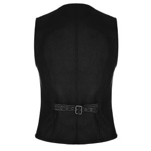 soldes magasin PUNK RAVE Gilet Gothique ‘Taurus’ Noir 16