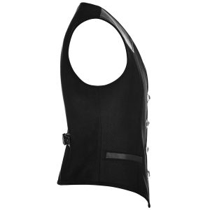 soldes magasin PUNK RAVE Gilet Gothique ‘Taurus’ Noir 20