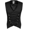 PUNK RAVE Gilet Gothique Victorien ‘Cagliostro’ Noir grossiste en ligne 44