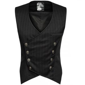 PUNK RAVE Gilet Gothique Victorien ‘Cagliostro’ Noir grossiste en ligne 29