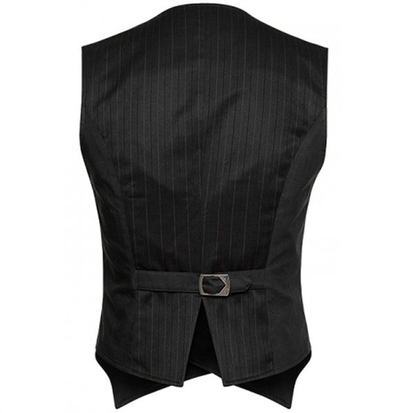 PUNK RAVE Gilet Gothique Victorien ‘Cagliostro’ Noir grossiste en ligne 10