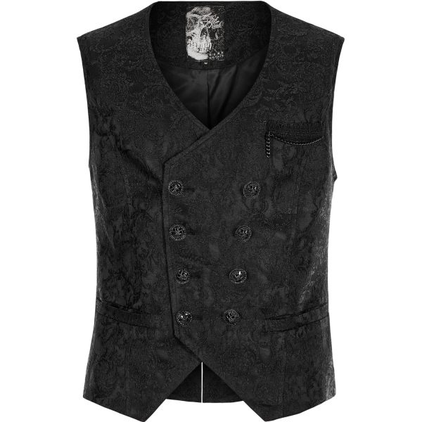 PUNK RAVE Gilet ‘Lycidas’ En Jacquard Noir magasin 1