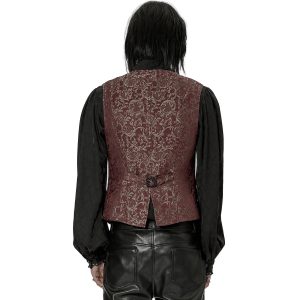 PUNK RAVE Gilet ‘Lycidas’ En Jacquard Rouge site officiel 19