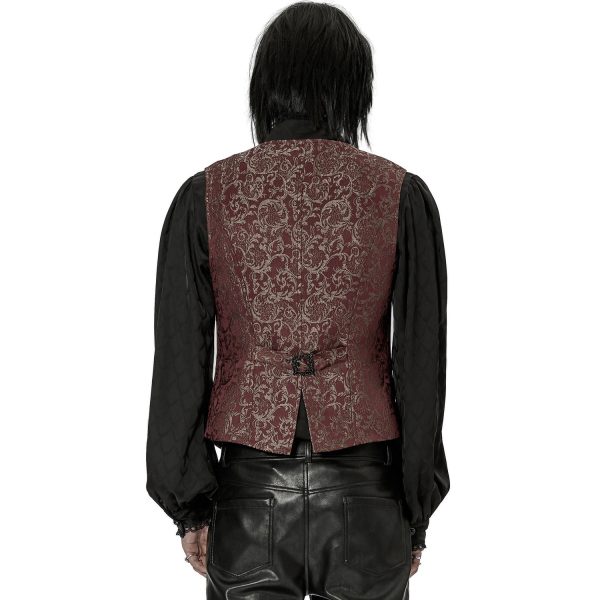 PUNK RAVE Gilet ‘Lycidas’ En Jacquard Rouge site officiel 4