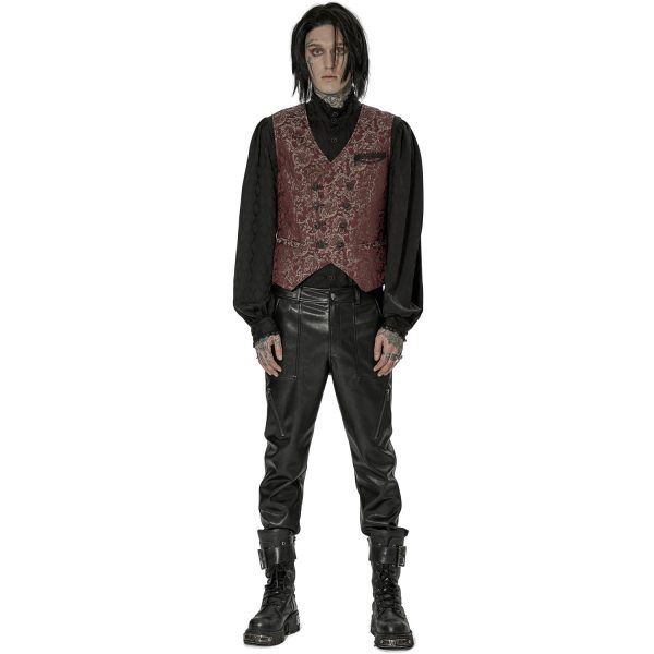 PUNK RAVE Gilet ‘Lycidas’ En Jacquard Rouge site officiel 5