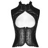 marque pas cher PUNK RAVE Gilet Underbust Steampunk ‘Nereid’ Noir 35