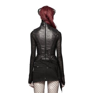 marque pas cher PUNK RAVE Gilet Underbust Steampunk ‘Nereid’ Noir 22