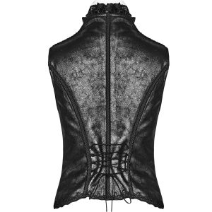 marque pas cher PUNK RAVE Gilet Underbust Steampunk ‘Nereid’ Noir 36