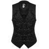 Neuve avec étiquette PUNK RAVE Gilet Victorien ‘Damask Gothic’ En Brocart Noir 49