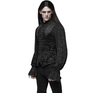 Neuve avec étiquette PUNK RAVE Gilet Victorien ‘Damask Gothic’ En Brocart Noir 20