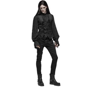 Neuve avec étiquette PUNK RAVE Gilet Victorien ‘Damask Gothic’ En Brocart Noir 28