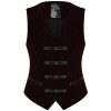 mode tendance PUNK RAVE Gilet Victorien ‘Poison Ivy’ En Brocart Bordeaux 43