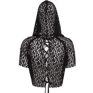 Top ventes DEVIL FASHION Haut à Capuche ‘Sherzal’ Noir 39