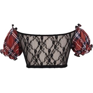 Top ventes DEVIL FASHION Haut De Bikini ‘Scotish’ En Tartan Rouge 46