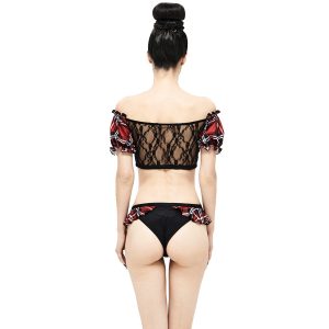 Top ventes DEVIL FASHION Haut De Bikini ‘Scotish’ En Tartan Rouge 26