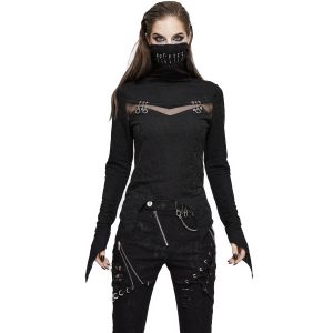 DEVIL FASHION Haut Manches Longues ‘Dark Turtleneck’ Noir a Prix Discount 21