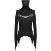 DEVIL FASHION Haut Manches Longues ‘Dark Turtleneck’ Noir a Prix Discount 38