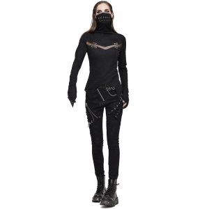 DEVIL FASHION Haut Manches Longues ‘Dark Turtleneck’ Noir a Prix Discount 27