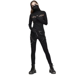 DEVIL FASHION Haut Manches Longues ‘Dark Turtleneck’ Noir a Prix Discount 31