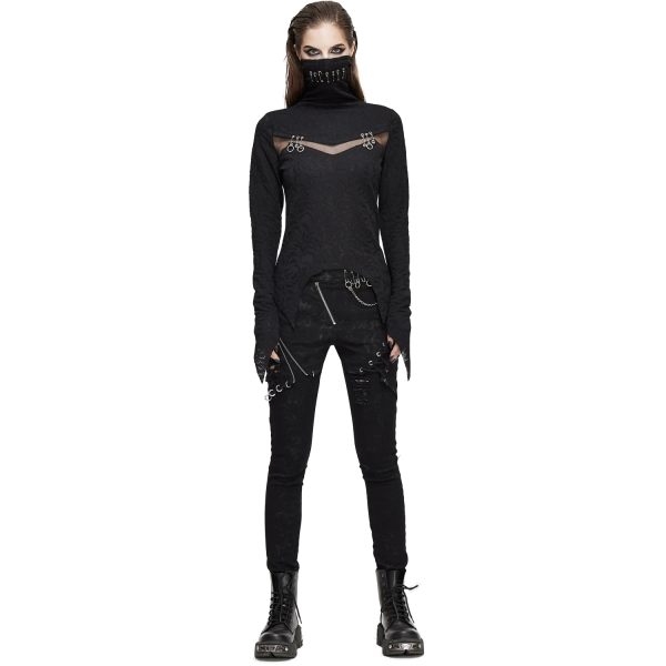 DEVIL FASHION Haut Manches Longues ‘Dark Turtleneck’ Noir a Prix Discount 10