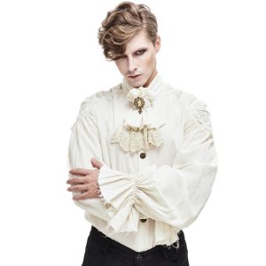 achat pas cher DEVIL FASHION Jabot ‘Ishmael’ Blanc 13