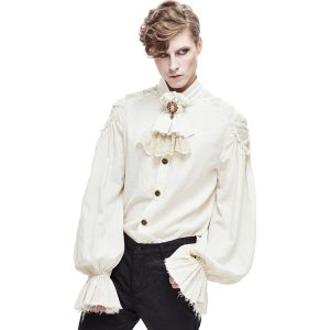 achat pas cher DEVIL FASHION Jabot ‘Ishmael’ Blanc 15