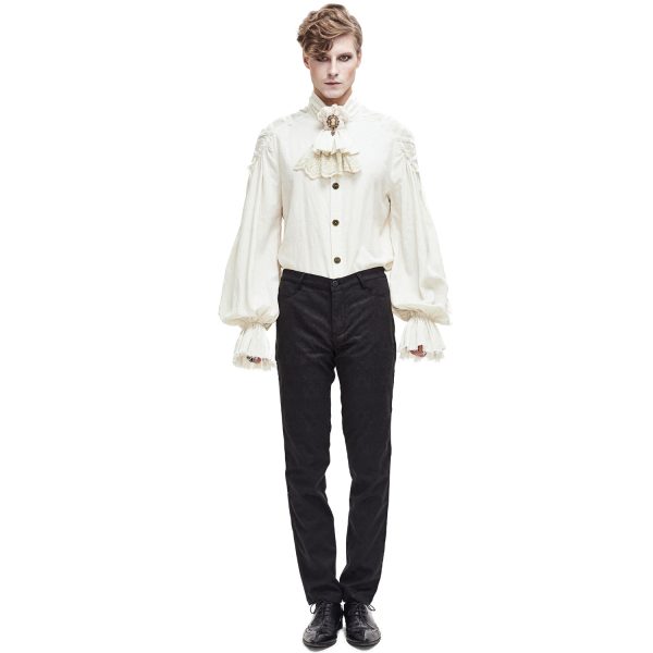 achat pas cher DEVIL FASHION Jabot ‘Ishmael’ Blanc 5