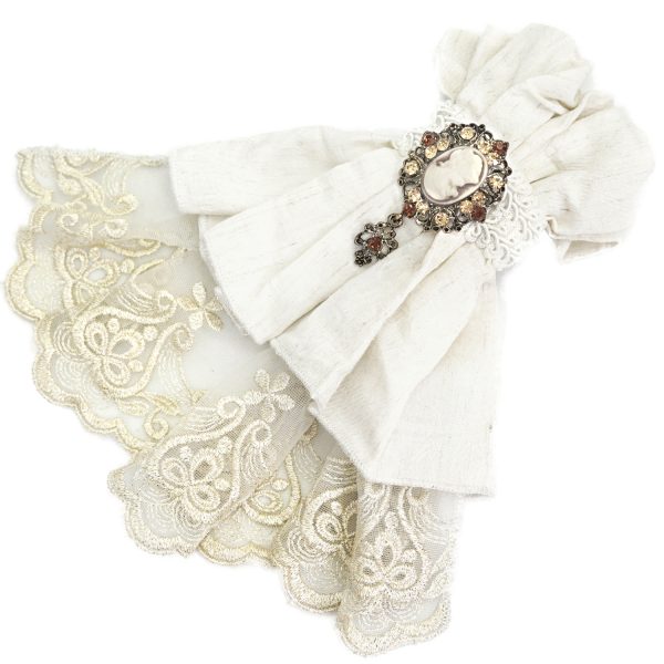 achat pas cher DEVIL FASHION Jabot ‘Ishmael’ Blanc 6