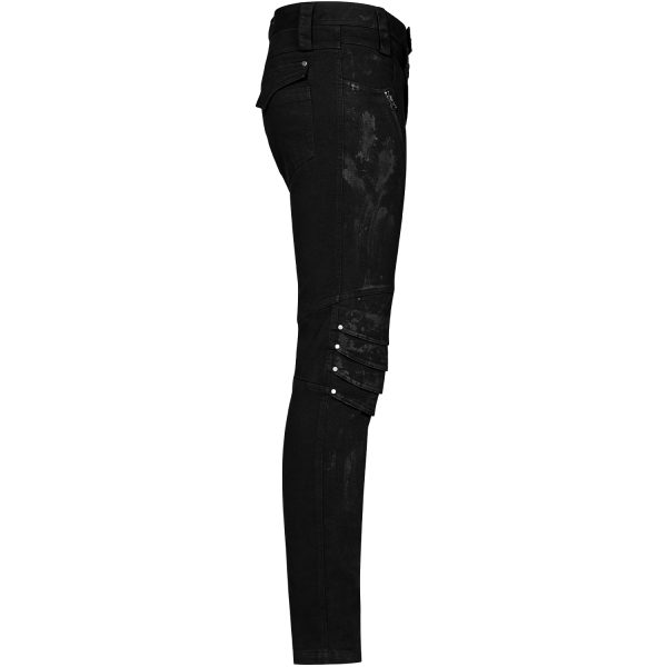 PUNK RAVE Jeans ‘Punk Armor’ Noir Livraison gratuite 13