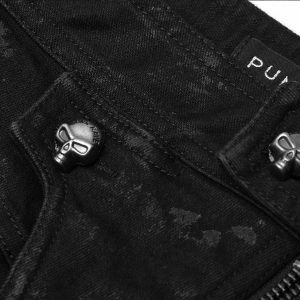 PUNK RAVE Jeans ‘Punk Armor’ Noir Livraison gratuite 50