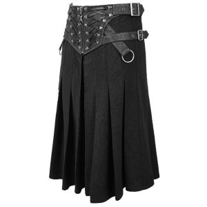 à prix imbattables DEVIL FASHION Jupe Kilt ‘Altaïr’ Noire 39