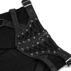 à prix imbattables DEVIL FASHION Jupe Kilt ‘Altaïr’ Noire 41