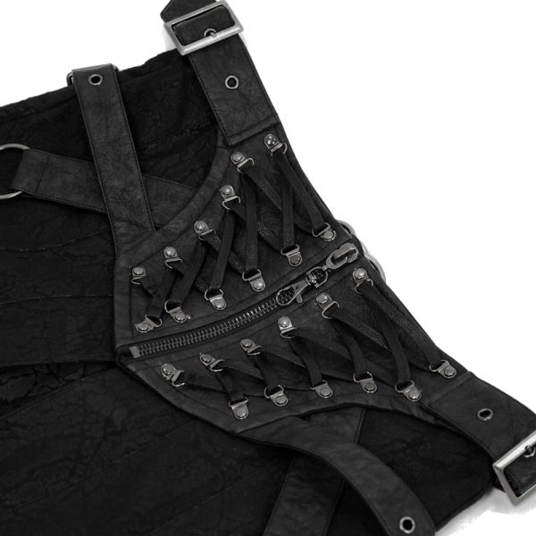 à prix imbattables DEVIL FASHION Jupe Kilt ‘Altaïr’ Noire 13