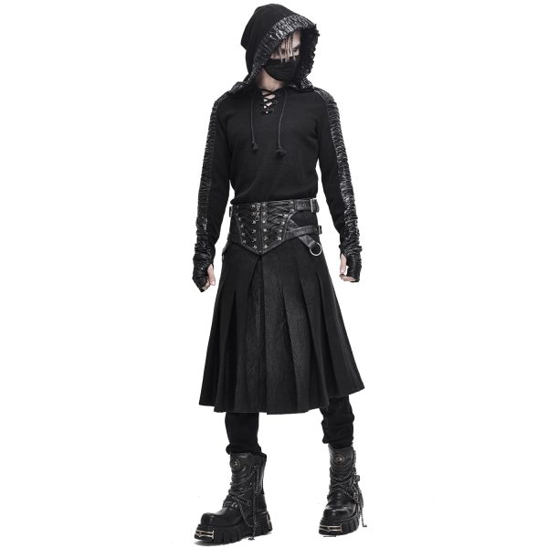 à prix imbattables DEVIL FASHION Jupe Kilt ‘Altaïr’ Noire 4