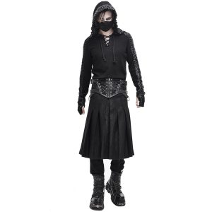 à prix imbattables DEVIL FASHION Jupe Kilt ‘Altaïr’ Noire 25