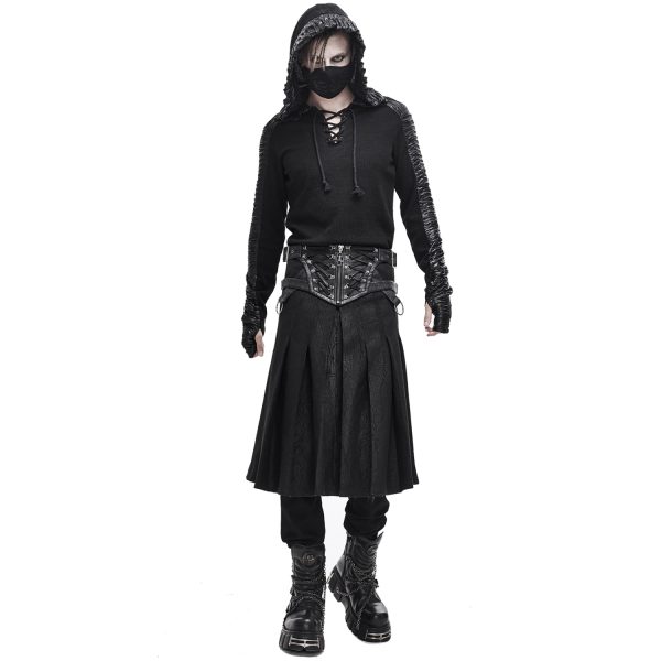 à prix imbattables DEVIL FASHION Jupe Kilt ‘Altaïr’ Noire 5