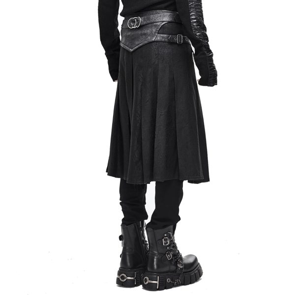 à prix imbattables DEVIL FASHION Jupe Kilt ‘Altaïr’ Noire 7