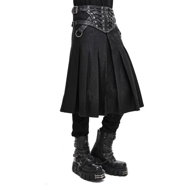 à prix imbattables DEVIL FASHION Jupe Kilt ‘Altaïr’ Noire 8