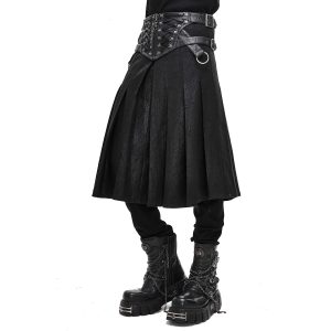 à prix imbattables DEVIL FASHION Jupe Kilt ‘Altaïr’ Noire 33